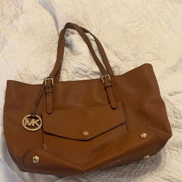 Michael Kors Tan Leather Tote - Picture 1 of 3